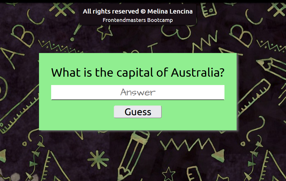 Quiz simple en inglés.