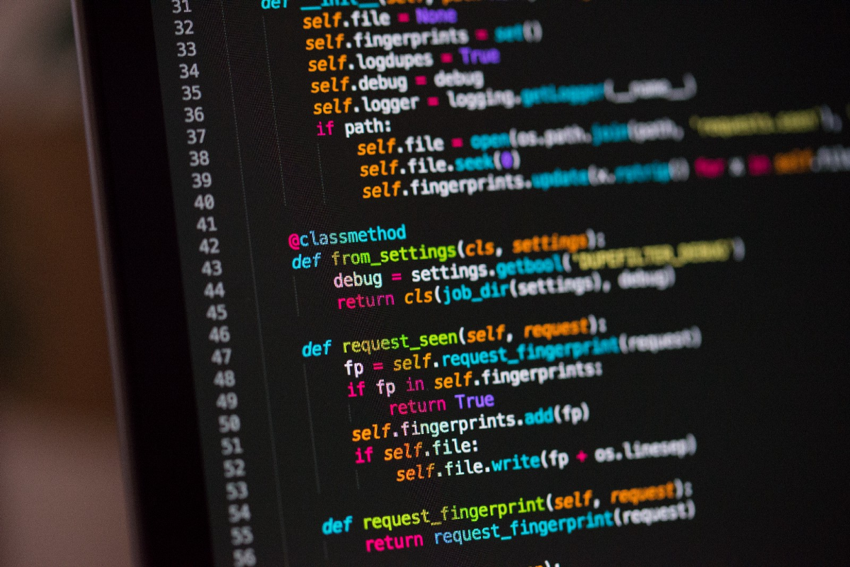 Código en un editor.